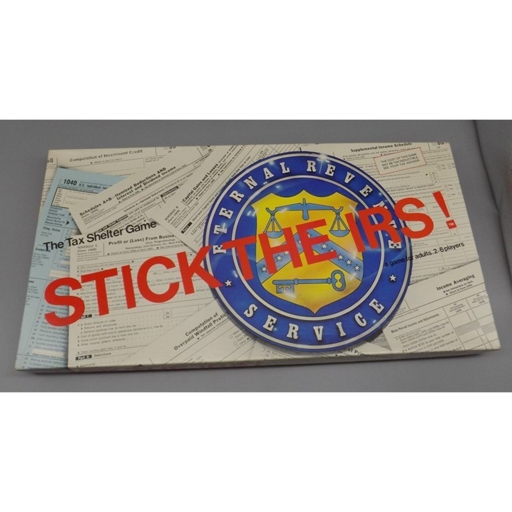 1981 Stick The IRS Board Game Complete Vintage Accounting CPA Courtyard Indie